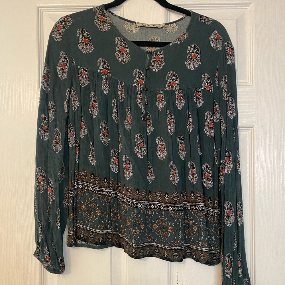Chloe K green blouse
